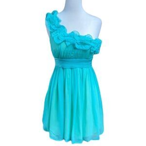 Minuet Petite One Shoulder Cocktail Dress Medium